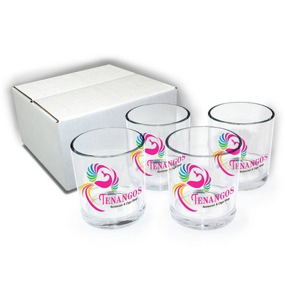 11 oz. Rocks Glass, USA - Get Set of 4, Full Color