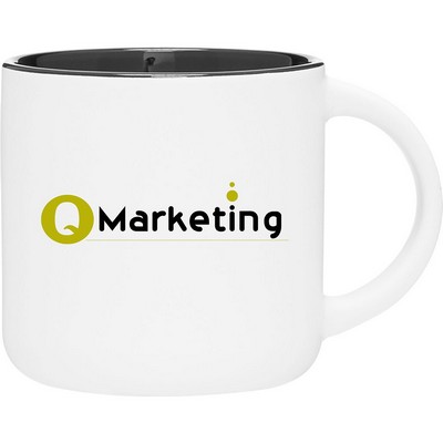 14 oz Minolo Ceramic Mug (Matte White/Black)