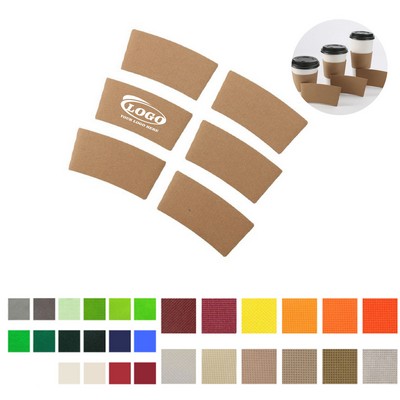 Kraft Paper Coffee Cup Sleeve with Heat Insulation