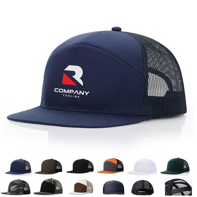 7-Panel Mesh Back Cap Trucker Hat