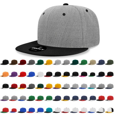 Decky High Profile 6 Panel Snapback Flat Bill Hat