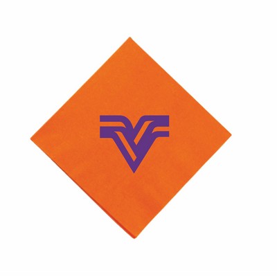 Orange 3 Ply Beverage Napkins