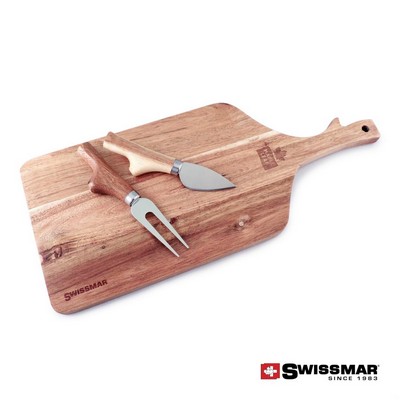 Swissmar® Acacia Paddle Cutting Board & Knife Set