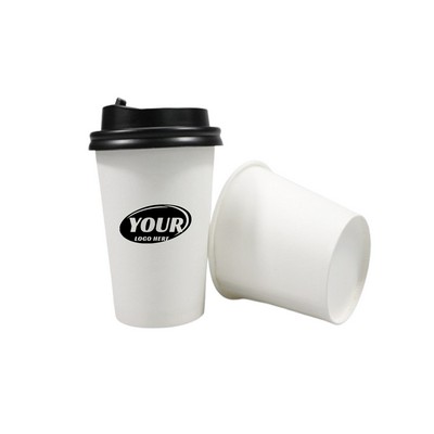 12 oz Coffee Paper Hot/Cold Cup With Lid