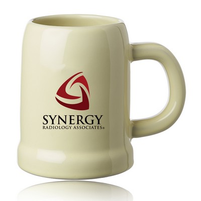 24 oz. Beige Ceramic Beer Mugs